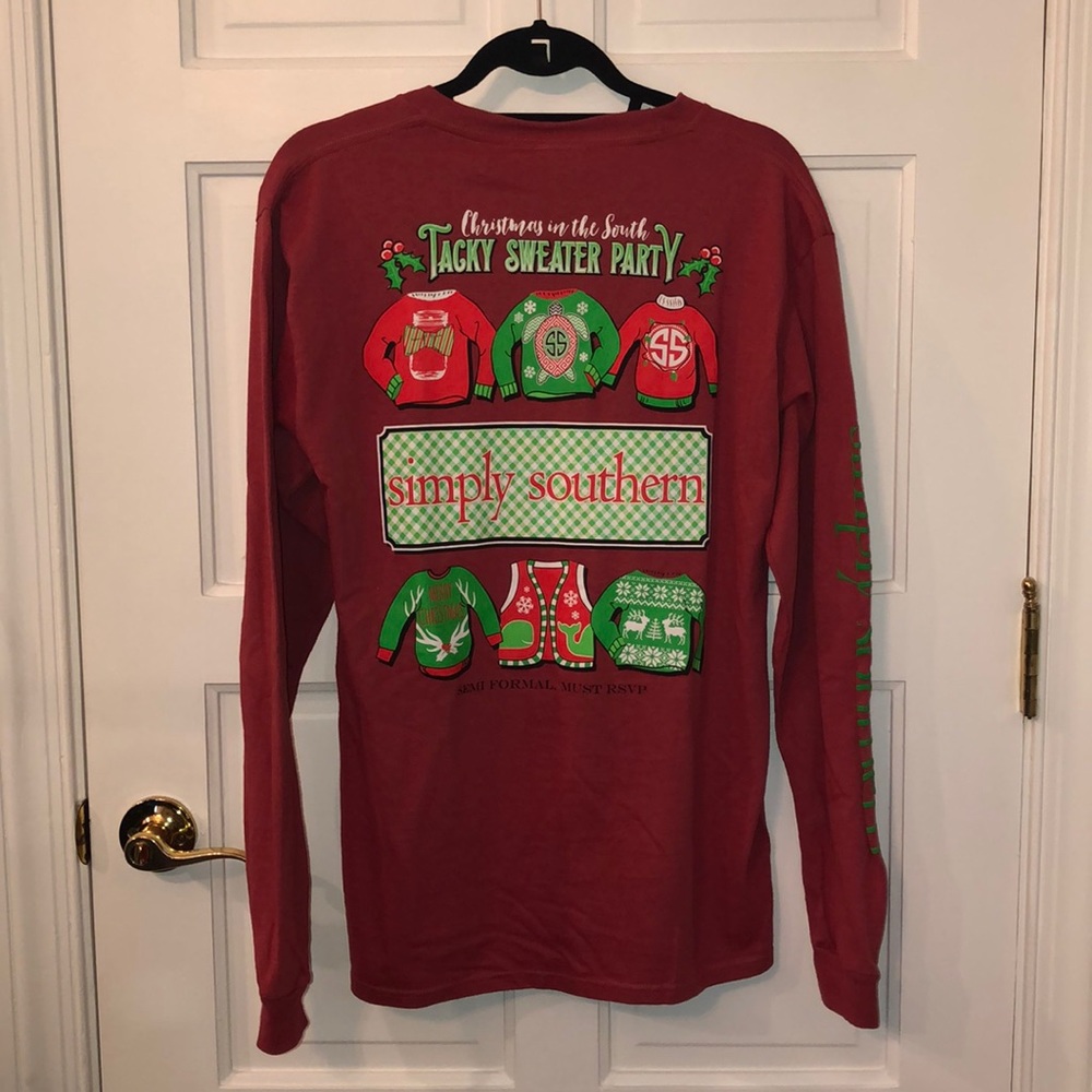 SimplySouthern tacky Christmas sweater long sleeve t shirt
